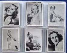 Cigarette cards, Glamour, selection of approx. 390 Glamour & Beauties cards in modern album. Sets (