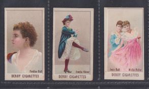 Cigarette cards, Canada, D Ritchie & Co, Actresses (Derby Front), 3 cards, Pauline Hall, Amelia