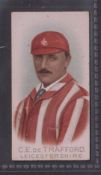 Cigarette cards, Cricket, Will's Cricketers 1896 type card C E de Trafford, Leicestershire (gd/vg)