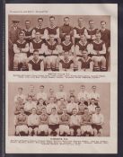 Trade cards, Boys' Magazine, Football Teams, 2 part-sets of supplements that were issued in pairs,
