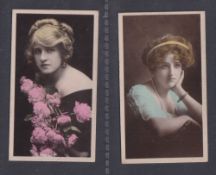 Cigarette cards, A. Kuit, Types of Beauty, two cards, ref. H246, pictures nos 5 and 17 (gd) (2)