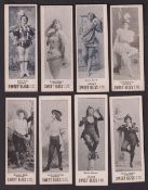 Cigarette cards, USA, Sweet Bliss (Cigars), Actresses, 'L' size, 103mm x 40mm, plain back, 13