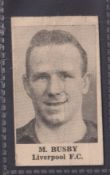Trade card, Lewis's, Hollywood Scale card (Weighing machine card), Footballer, M Busby of