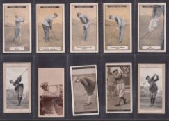 Cigarette cards, Golf, 17 cards, Marsuma (2), ITC (5), Cope Golf Strokes (4), Millhoff, Churchman