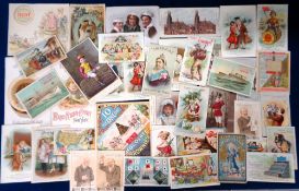 Trade cards, USA, a collection of approx. 40, early, non insert advertising cards, various sizes,