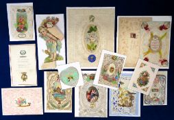 Victorian Valentines Cards, a collection of 20 good, lavishly decorated Valentines cards to
