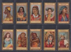 Cigarette cards, USA, Kinney, Types of Nations (Folders) all with matching 'Library Album' offer (