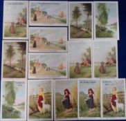 Trade cards, Holland, Van Houten, Dutch Scenes, 14 different cards including variations (gen gd)