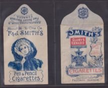 Tobacco Ephemera, F & J Smith's, 6 paper advertising items, 3 paper pouches and 3 paper bags all