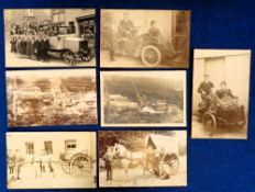 Postcards, Cornwall, a good RP selection of 7 Gunnislake cards, inc. charabanc trip from