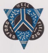 Trade card, Baines, Shaped Sports Card, 'Well Fielded Oxford, very early example, circa 1883, blue &
