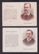 Cigarette cards, USA, Buchner, Defenders & Offenders (Folders), 'P' size, 2 folders, Harry Moore &