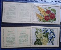 Tobacco silks, Kensitas Flowers Postcard size (set 30 silks in covers, plus 4 colour variations