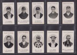 Cigarette cards, Taddy, County Cricketers, ten cards, Gloucestershire, 5 cards, Board, Brownlee,