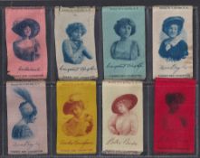 Tobacco silks, USA, ATC, Actresses (all 'Turkey Red' brand), 'M' size, 56 different (some with