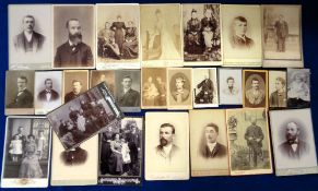 Photographs, approx. 75 late 19th/early 20thC photographs to include CDVs, cabinet cards and others.
