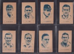 Trade cards, Australia, Australian Licorice Co, South African Cricketers (set, 12 cards) (1 with