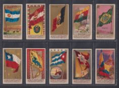 Cigarette cards, USA, Allen & Ginter, Flags of All Nations (Series title curved, all with third line
