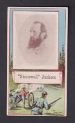 Cigarette card, USA, D McAlpin & Co, Generals, Ref T64, type card, 'Stonewall' Jackson (American