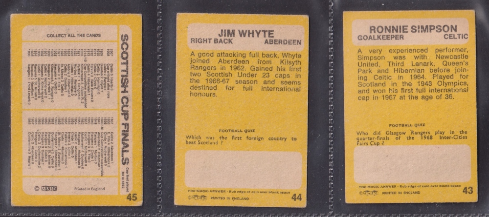 Trade cards, Football, A&BC Gum, Scottish, 1968 (Yellow backs) (set 45 cards) including Alex - Image 16 of 16