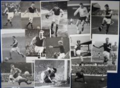 Press photographs, Burnley FC, a collection of 30+ b/w press photos mostly showing Burnley FC