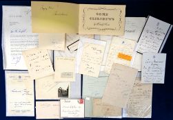Autographs, Assorted, approx. 20 items to include a signed copy of 'Some Clerihews' by Hardie