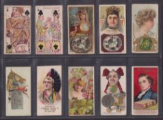 Cigarette cards, USA, 22 cards, Duke (7) including Great Americans, Allen Ginter (9) including