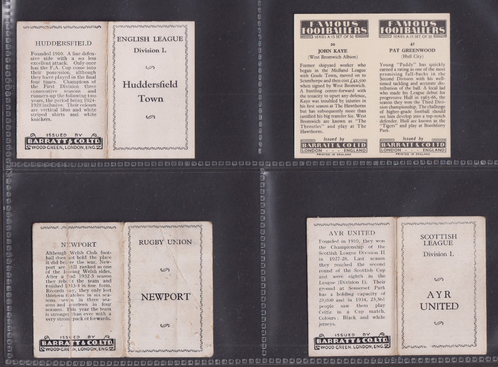 Trade cards, Barratt's, a collection of 43 Football type cards, all different from various series - Image 10 of 12