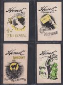 Cigarette cards, USA, Duke's, Honest Library (Booklets), 4 types, Cipher Message, How to be