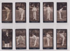 Cigarette cards, Cricket, F & J Smith, Cricketers 1st Series (set 50 cards) (some scuffing on