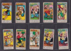 Trade cards, Primrose Popeye 1st Series 16/50 plus 2 duplicates (couple fair, gen gd)