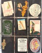 Advertising, 80+ items of advertising ephemera to include calendars, inserts, menu, trade cards,