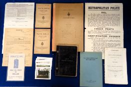 Police, 12 items to include a 1938 Lancashire Constabulary Advanced Driving Course lecture book,