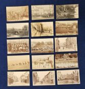 Postcards, an RP selection of 15 UK topographical cards, inc. Lewes Races, Lipton's Biscuits on