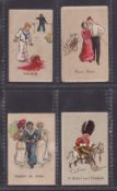 Cigarette cards, 4 type cards, Naval & Military Phrases from 4 issuers, H J Nathan, Glass, C Fryer &