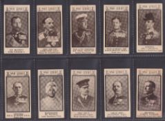 Trade cards, War Portraits, 10 cards, all by different issuers (different numbers) issuers are