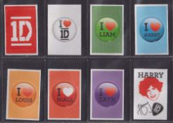 Trade cards, Spain, One Direction transfers issued by Cexpa includes Liam Payne etc (set 90