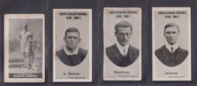 Cigarette cards, Sport, 4 cards Cohen Weenen Heroes of Sport, Wilkins (running), Taddy South African