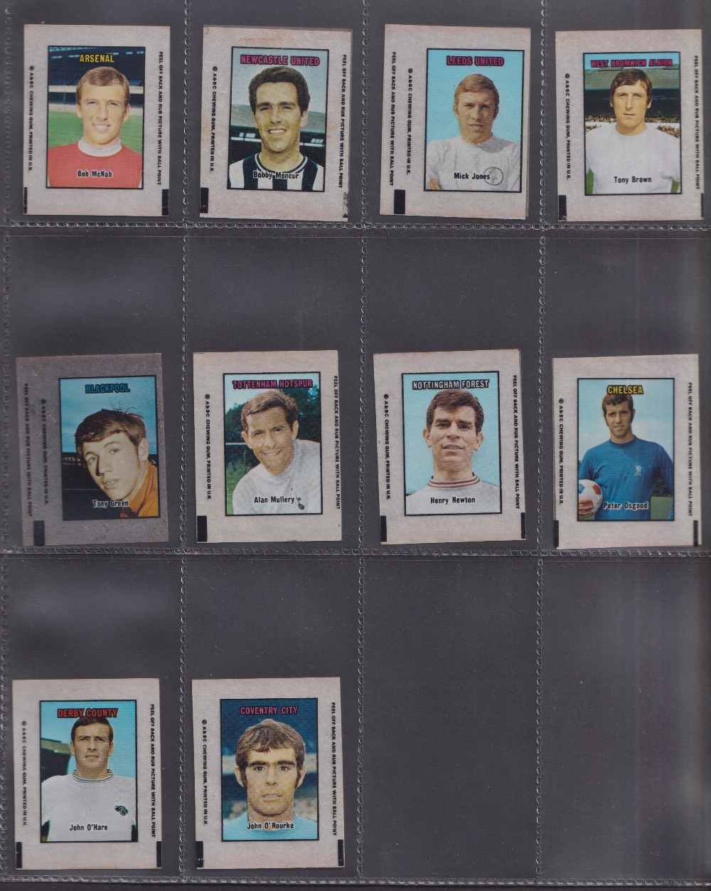 Trade cards, Football, 1970 A&BC Gum, Football Transparencies, 44/72, plus 1 duplicate for Osgood - Image 4 of 4