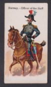 Cigarette card, Redford & Co, Armies of the World, type card, Norway - Officer of Staff (some age