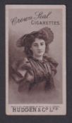 Cigarette card, Hudden & Co Ltd, Beauties, Crown Seal, type card, ref H221 picture ref no 12 (gd) (