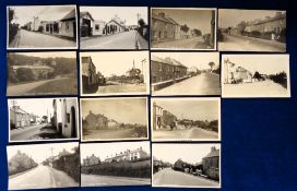 Postcards, Cornwall, 14 RPs of St Ann's Chapel Gunnislake. Includes Honeycombe House, Post Office,