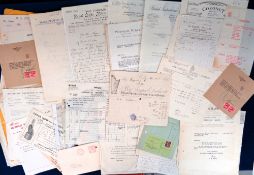 Letters and Letter Heads, approx. 55 items to include many theatre related, dating from approx. 1867