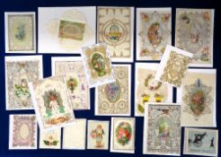 Victorian Valentines Cards, a collection of 20 good lavishly decorated Valentines cards to include