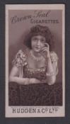 Cigarette card, Hudden & Co Ltd, Beauties, Crown Seal, type card, ref H221 picture ref no 13 (gd) (