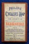 Ephemera, Philips Cycling Map of the County of Berkshire circa 1900 (some light staining o/w, gd)
