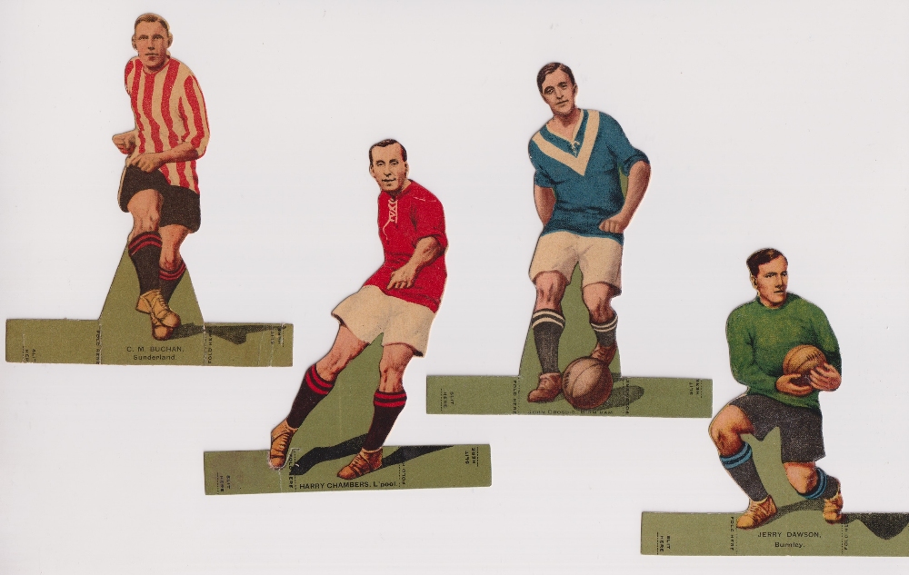 Trade issues, Thomson, Footballers, shaped, (set, 11 cards) die cut and made to stand up, with