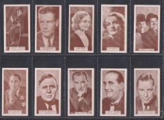 Cigarette cards, Wills (Overseas) Famous Film Stars (set 100 cards) includes Laurel & Hardy, Charlie