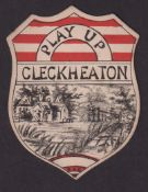 Trade card, Hepworth's, Play Up Cards, type card, 'Play Up Cleckheaton', ref. HEP-100 (some slight