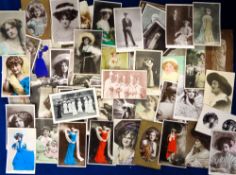 Postcards, Theatrical, a selection of approx. 120 early cards showing thespians and music hall